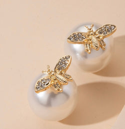 Bee Ball Stud Earrings