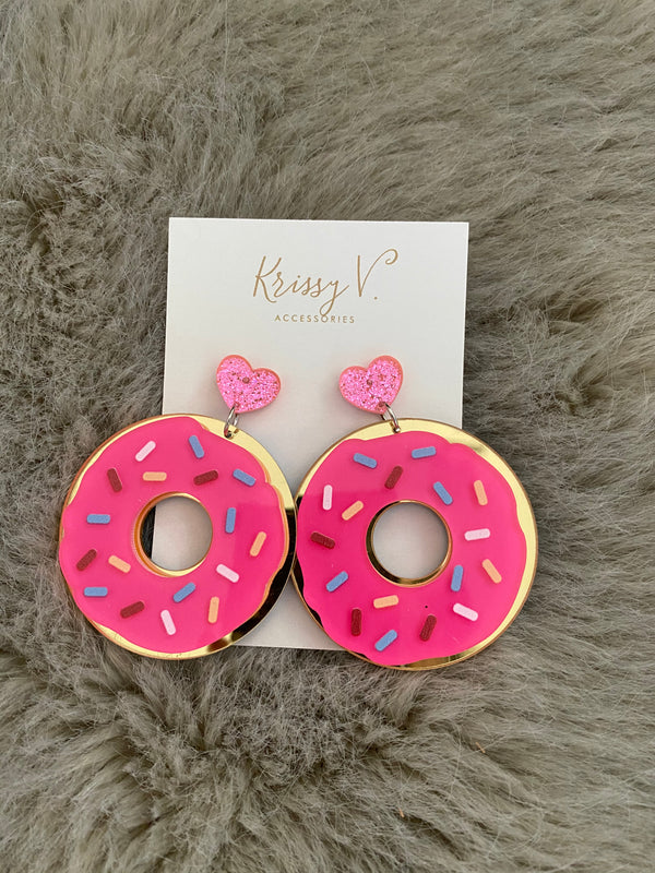 Sprinkle Donut Earrings